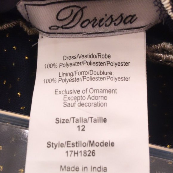 Gold and Blue Dress - Picture 4 of 5